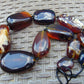204 gr Small Necklace beads Indonesian White Red Blue Amber for Healing 26NE25