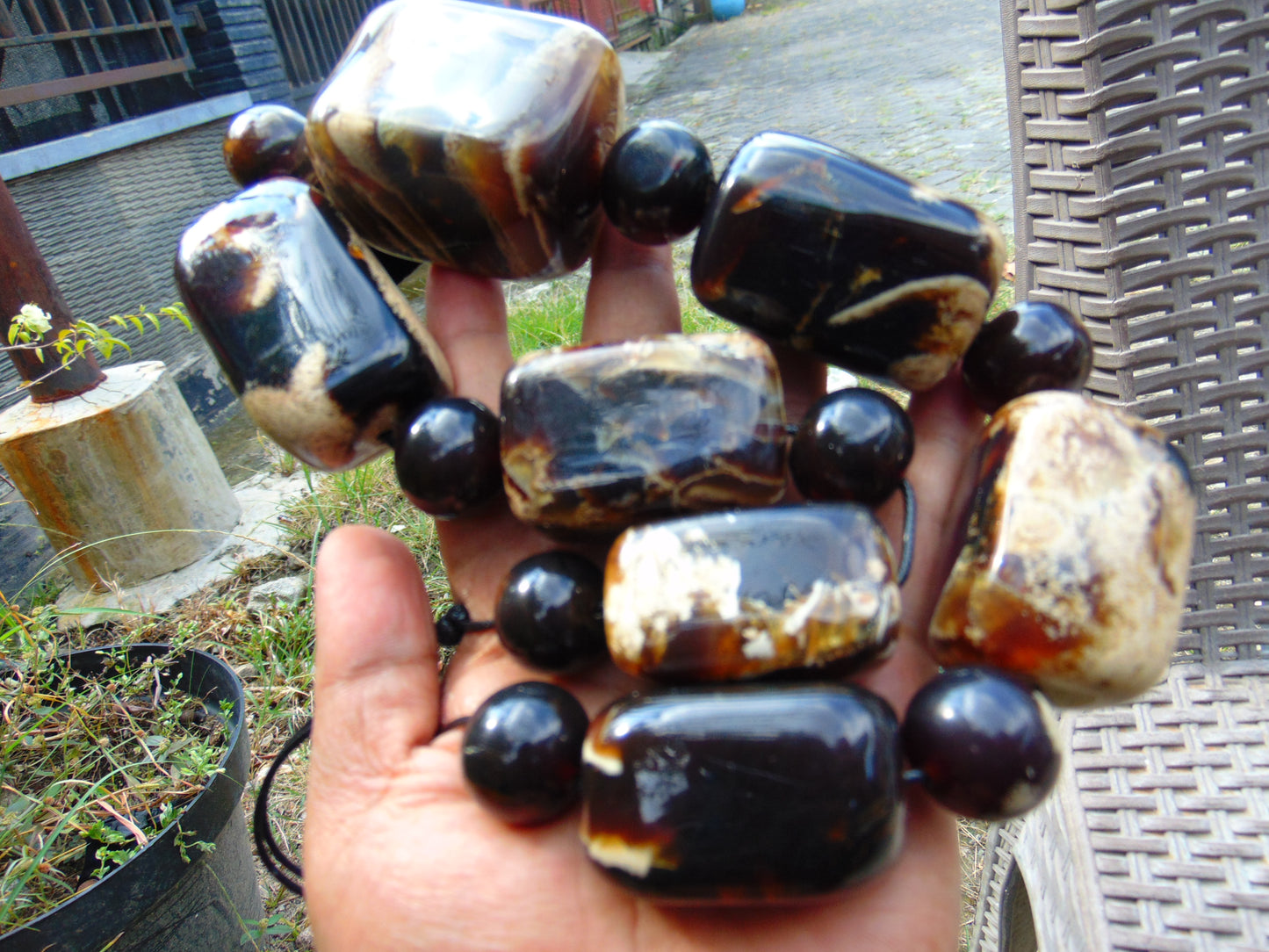 297 gr Small Necklace beads Indonesian Amber for Healing 26NE18