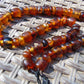 53 gr Small Necklace beads Indonesian Yellow Blue Amber for Healing 26NE44