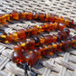 53 gr Small Necklace beads Indonesian Yellow Blue Amber for Healing 26NE44