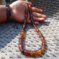 53 gr Small Necklace beads Indonesian Yellow Blue Amber for Healing 26NE44