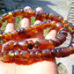 53 gr Small Necklace beads Indonesian Yellow Blue Amber for Healing 26NE44