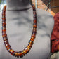 53 gr Small Necklace beads Indonesian Yellow Blue Amber for Healing 26NE44
