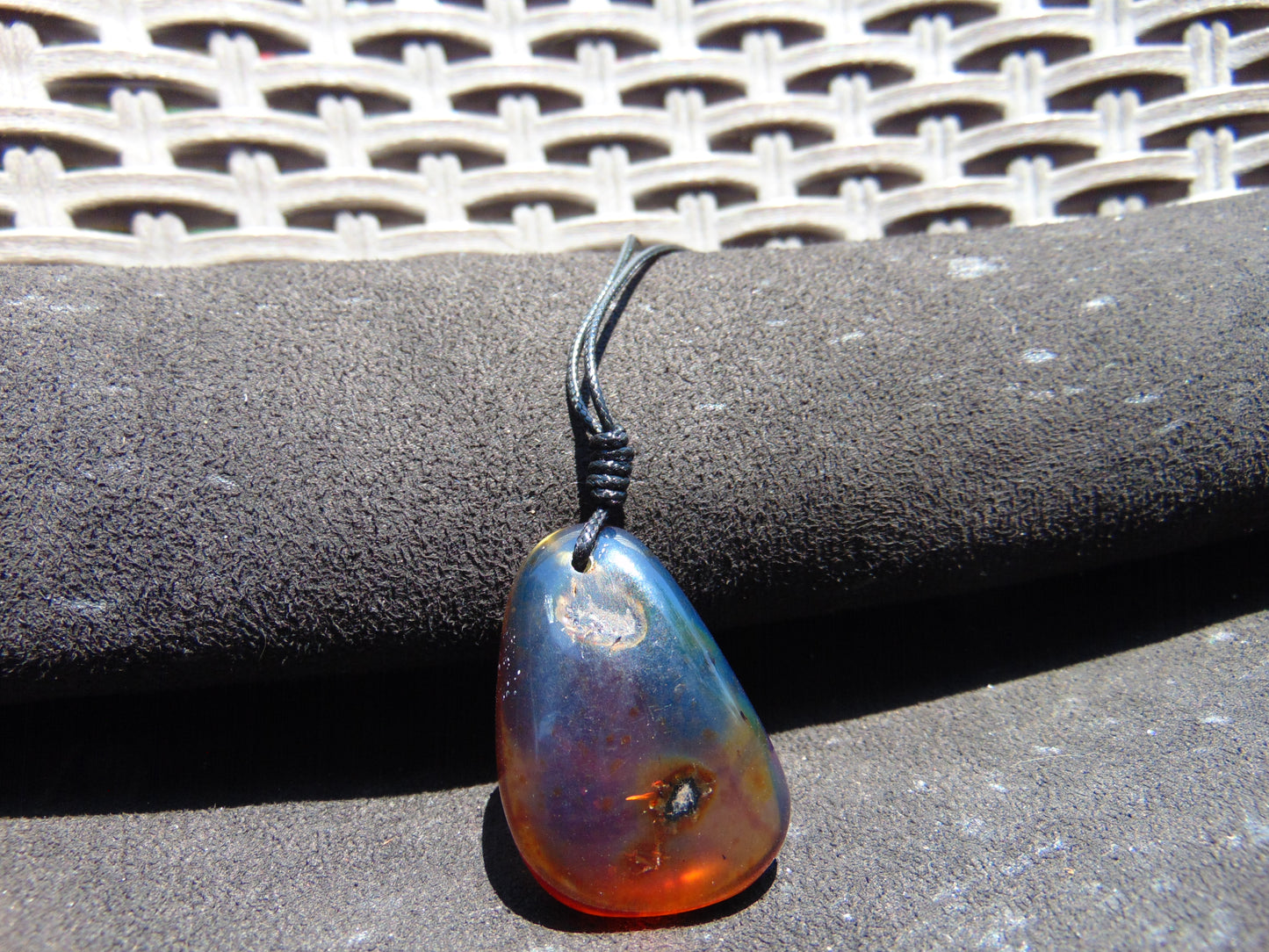 7 gr  Pendant Indonesian Blue Amber for Healing A39