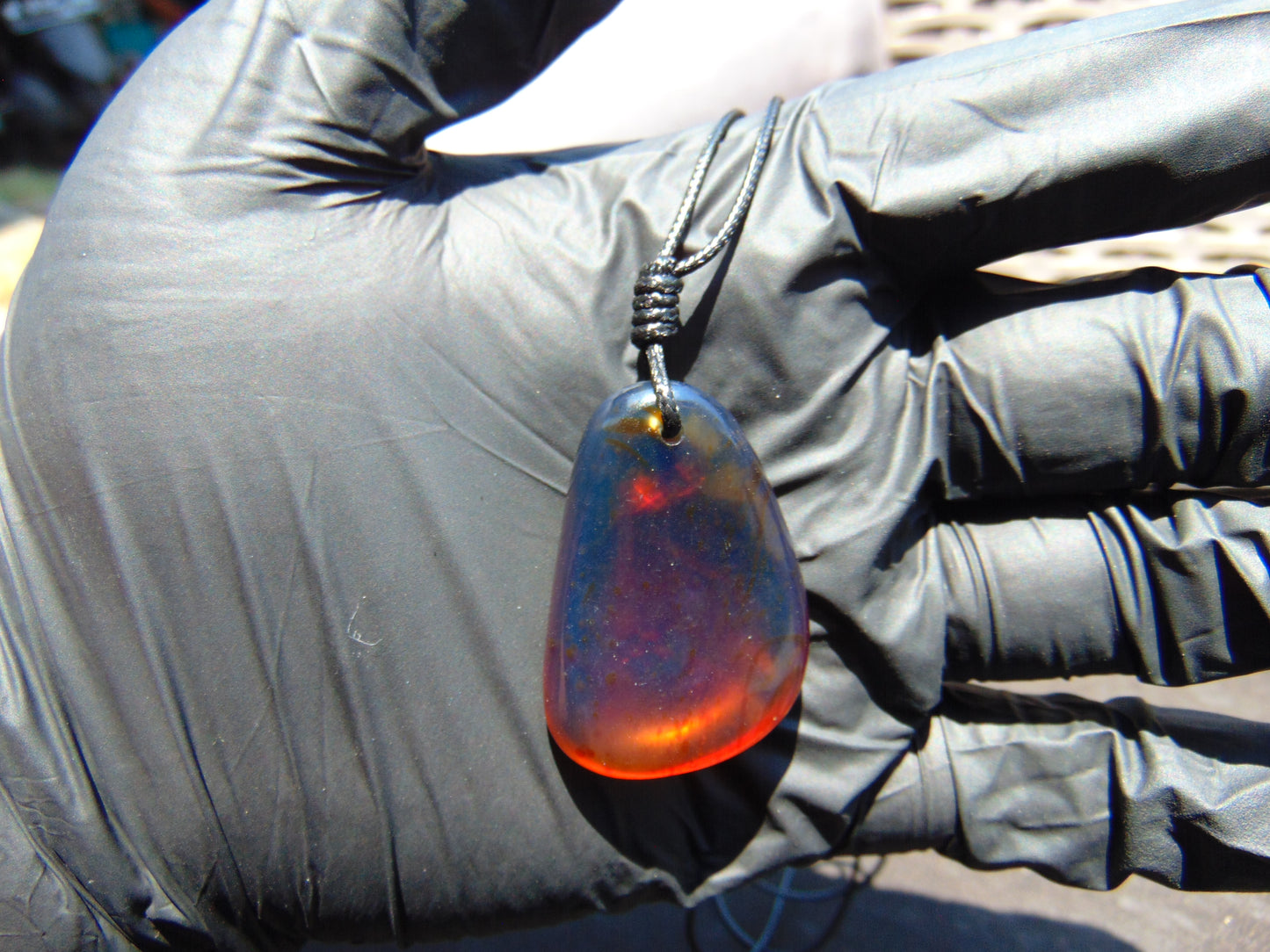 7 gr  Pendant Indonesian Blue Amber for Healing A39