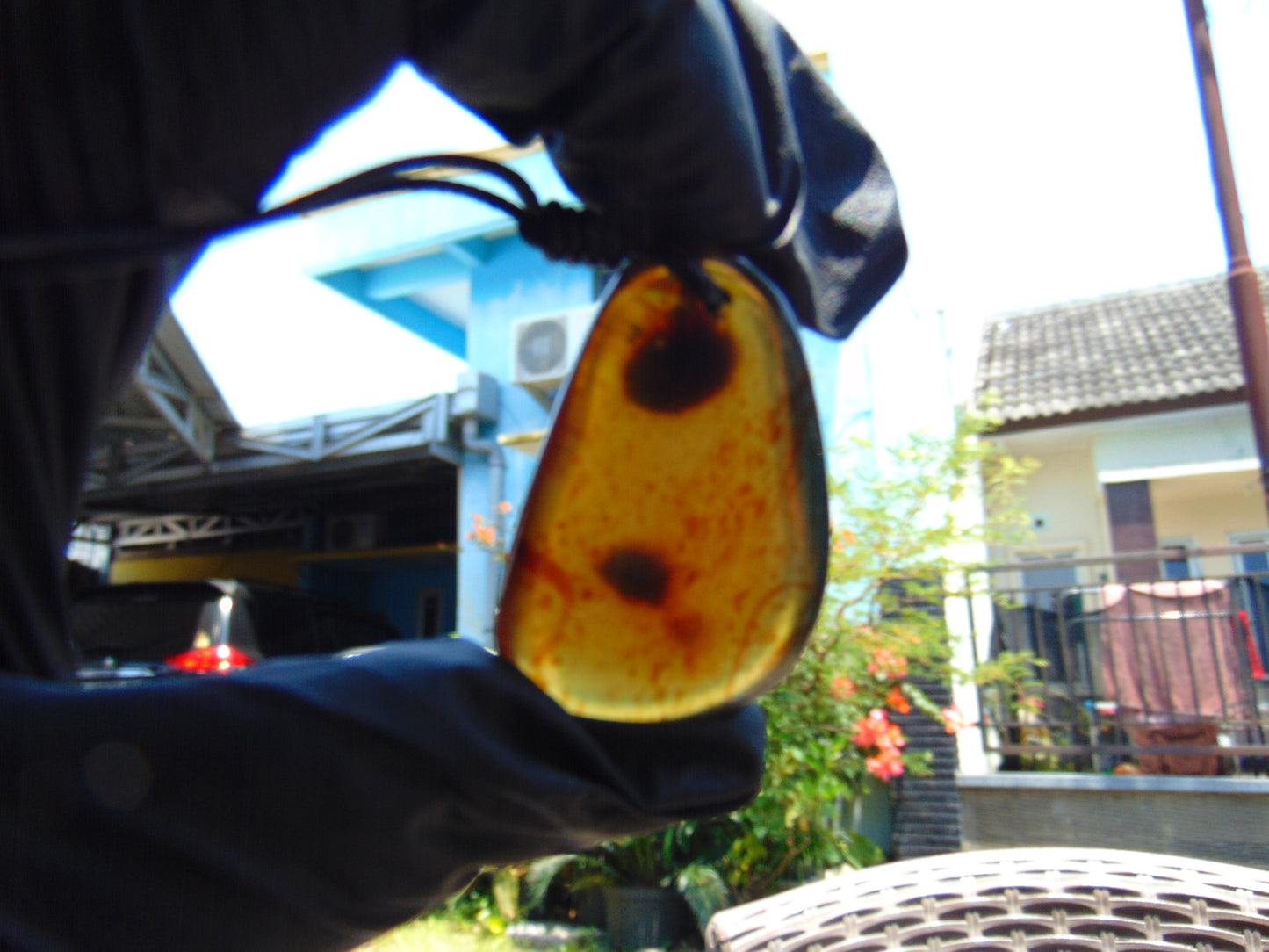 7 gr  Pendant Indonesian Blue Amber for Healing A39