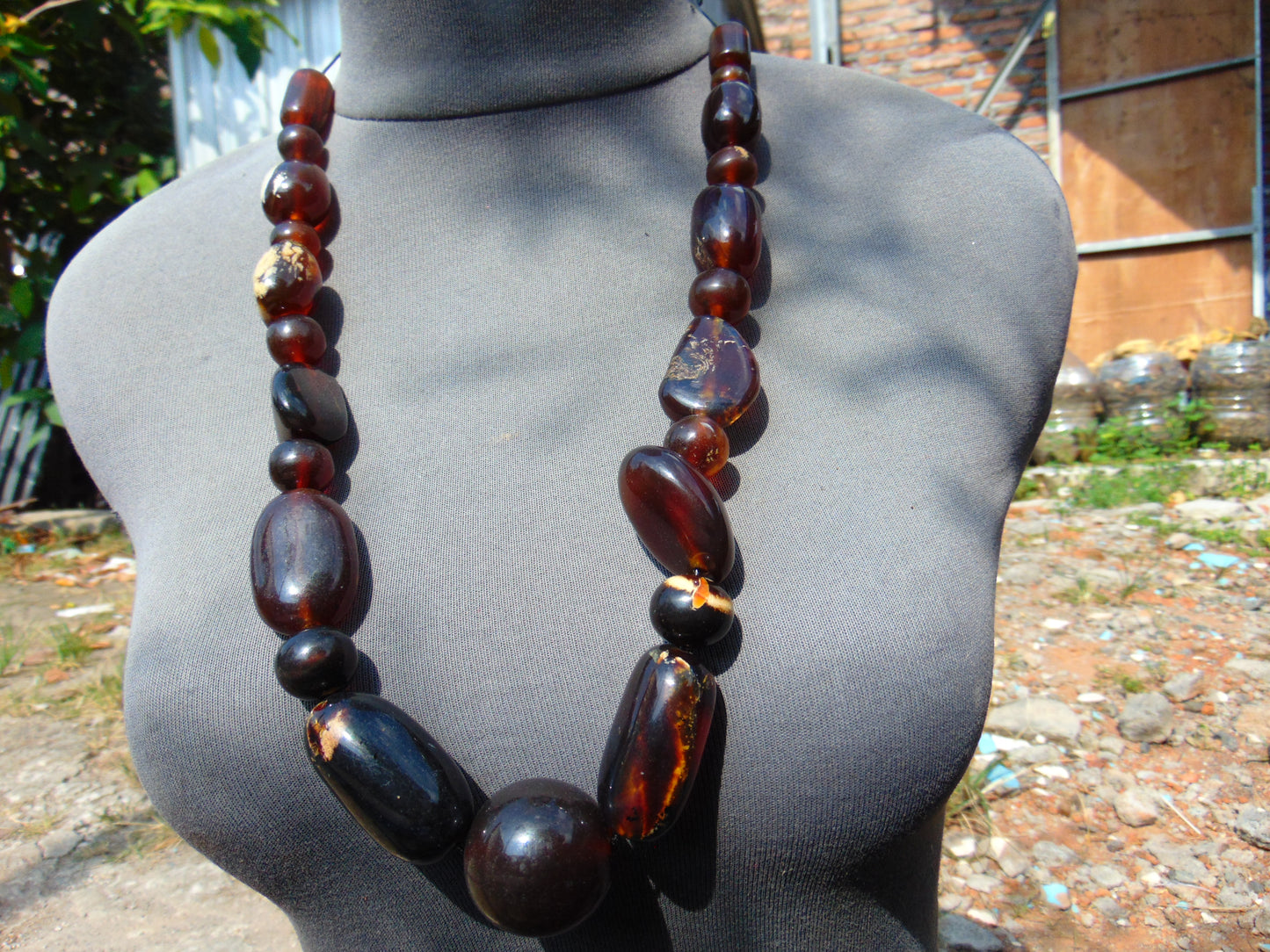 114 gr Small Necklace beads Indonesian Amber for Healing 26NE41