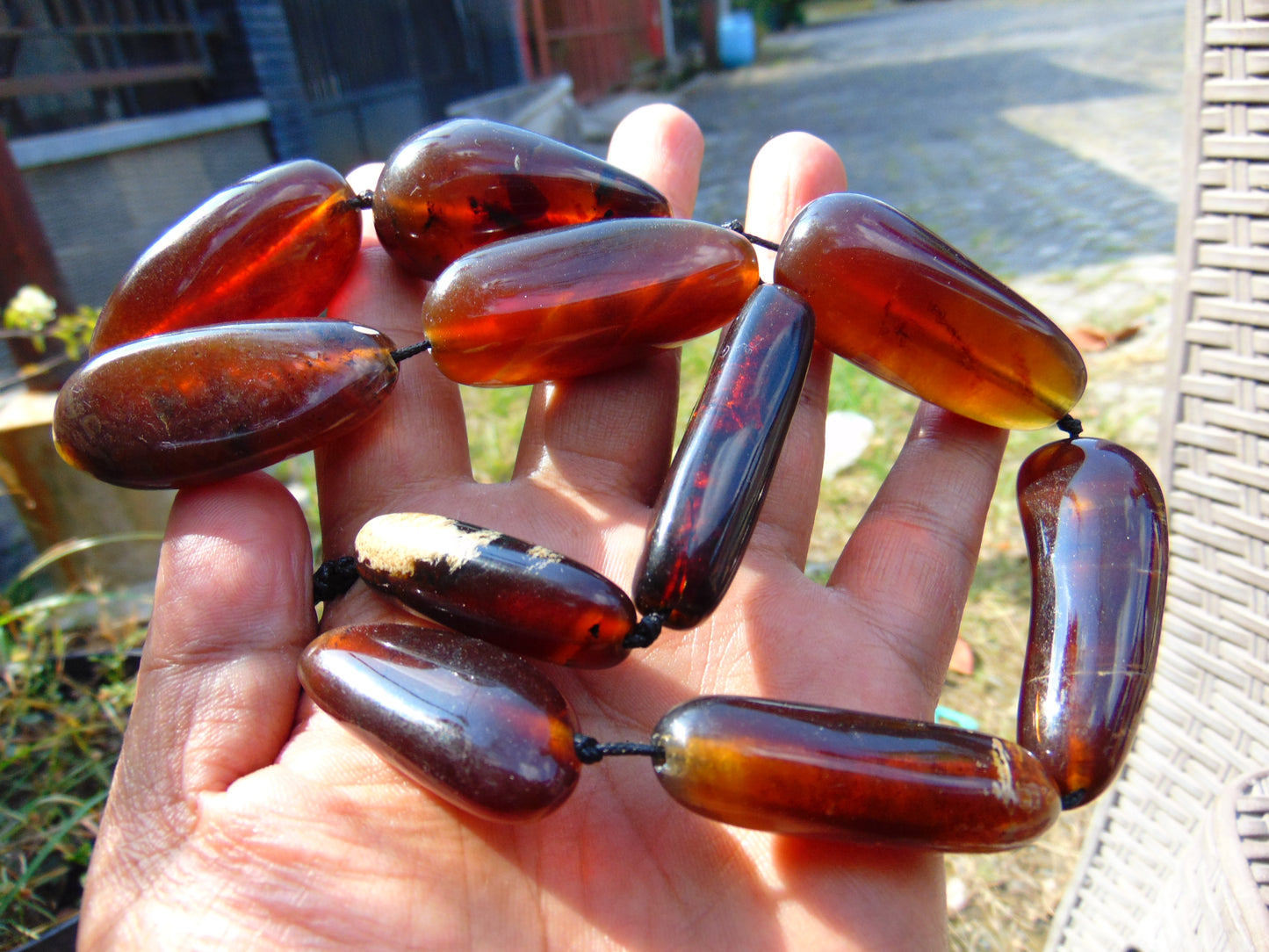 84 gr Small Necklace beads Indonesian Amber for Healing 26NE34