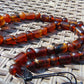 65 gr Small Necklace beads Indonesian Yellow Red Amber for Healing 26NE43