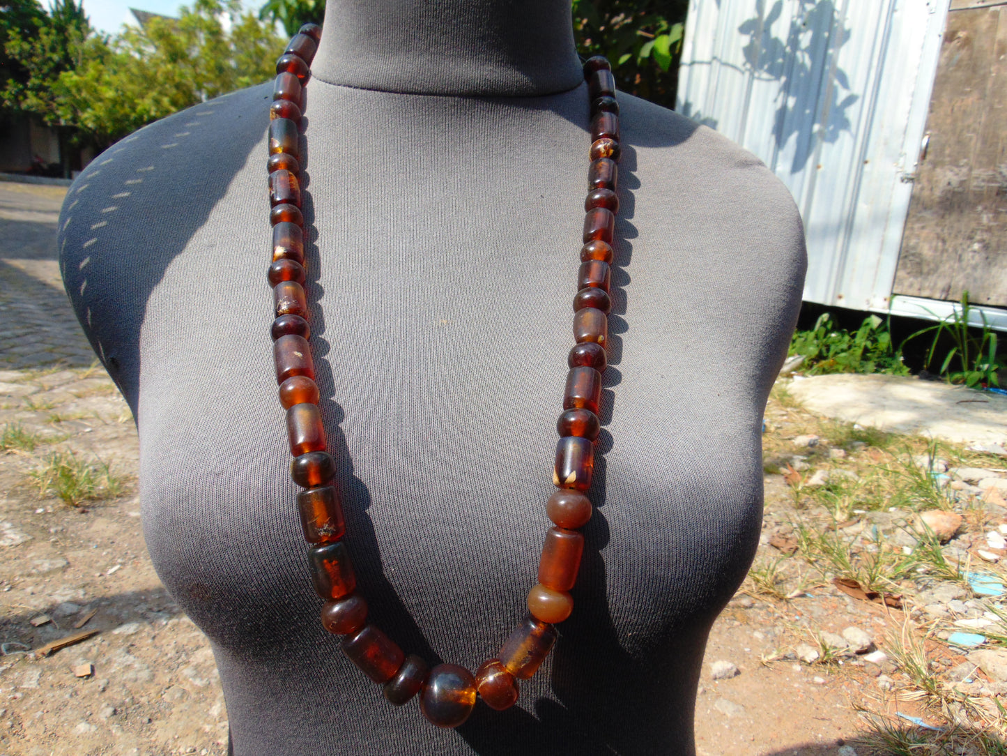 65 gr Small Necklace beads Indonesian Yellow Red Amber for Healing 26NE43