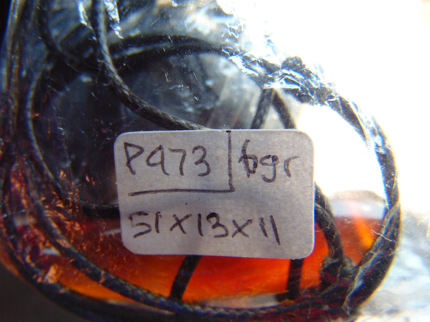 6 gr  Pendant Indonesian Blue Amber for Healing P473