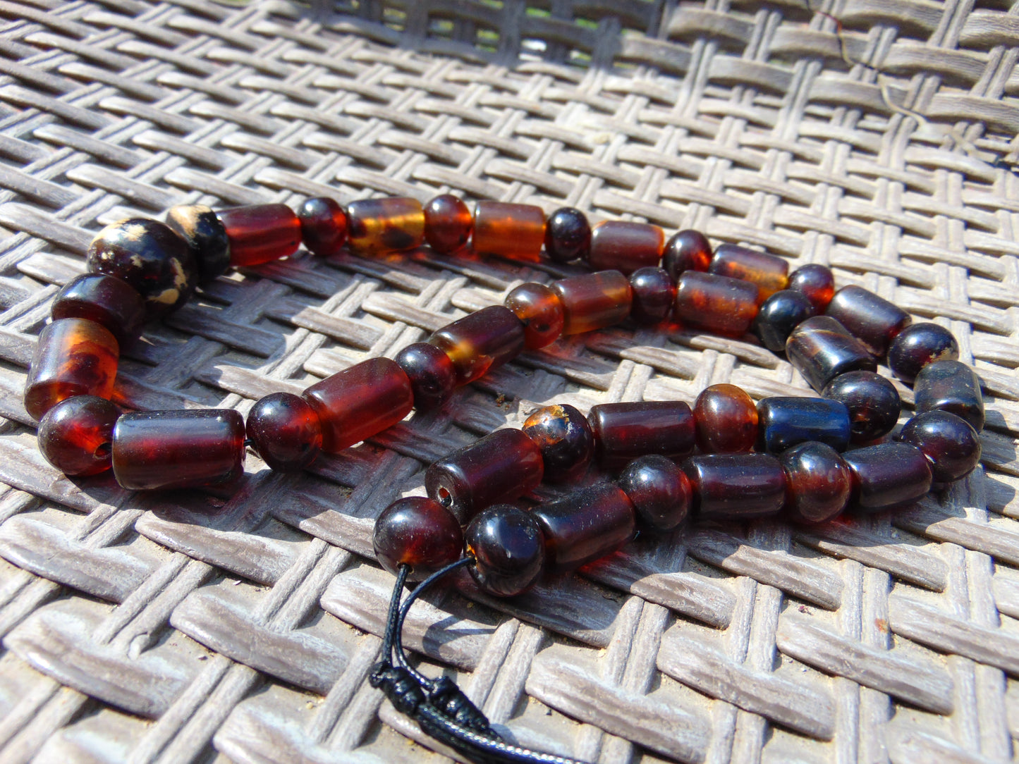 65 gr Small Necklace 43 beads Indonesian Amber for Healing 26NE51