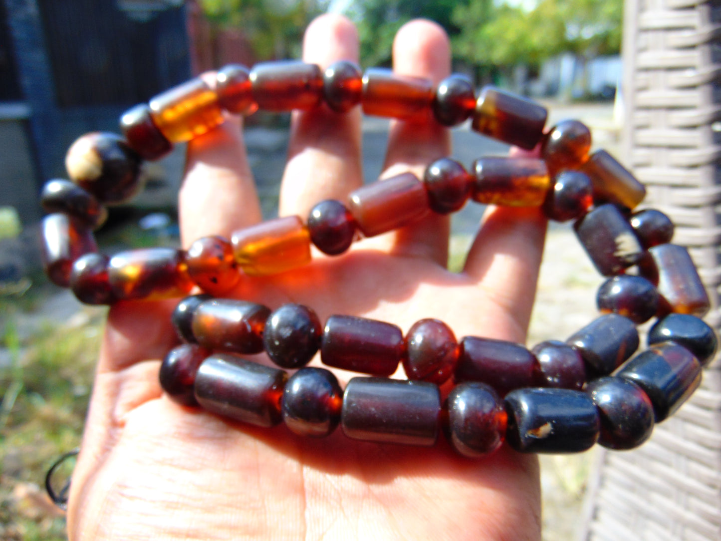 65 gr Small Necklace 43 beads Indonesian Amber for Healing 26NE51