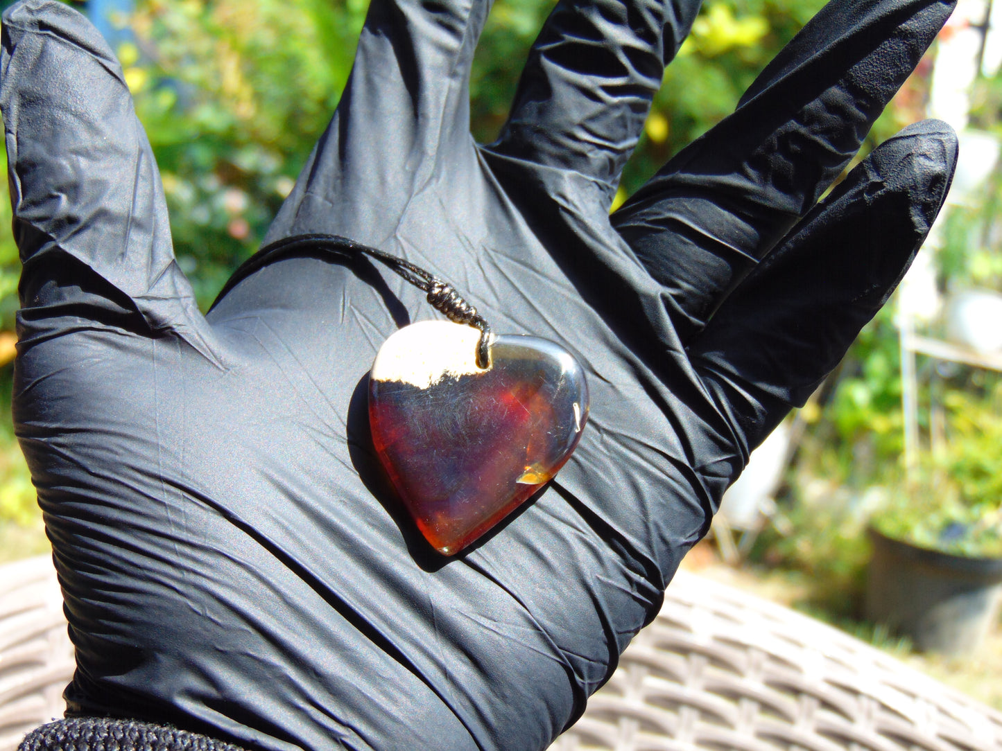 7 gr Heart Pendant Indonesian Blue Amber for Healing 25Y193
