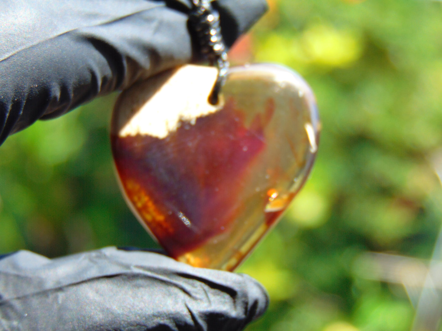 7 gr Heart Pendant Indonesian Blue Amber for Healing 25Y193