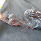 179 gram Dragon carving 3D 20x5.1x8 cm Indonesian Blue Purple Amber