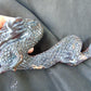 179 gram Dragon carving 3D 20x5.1x8 cm Indonesian Blue Purple Amber