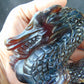 179 gram Dragon carving 3D 20x5.1x8 cm Indonesian Blue Purple Amber