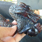 179 gram Dragon carving 3D 20x5.1x8 cm Indonesian Blue Purple Amber