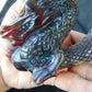 179 gram Dragon carving 3D 20x5.1x8 cm Indonesian Blue Purple Amber
