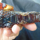179 gram Dragon carving 3D 20x5.1x8 cm Indonesian Blue Purple Amber