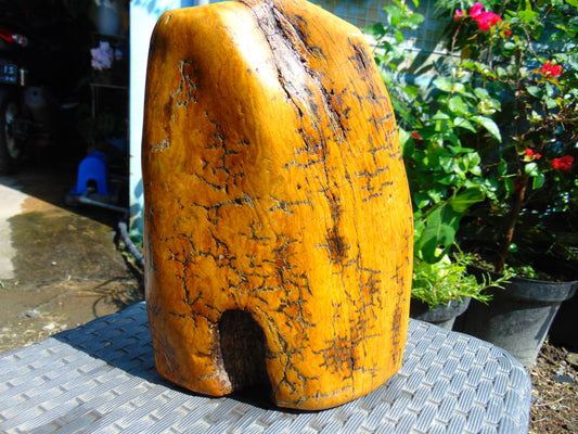 1066 gram Polished Indonesia Yellow Fragrance Amber for Healing K705