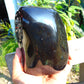 1186 gr full polished 10x6x5 cm Indonesia Black Blue Amber for Healing ML41