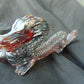 179 gram Dragon carving 3D 20x5.1x8 cm Indonesian Blue Purple Amber