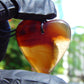 7 gr Heart Pendant Indonesian Blue Amber for Healing 25Y214