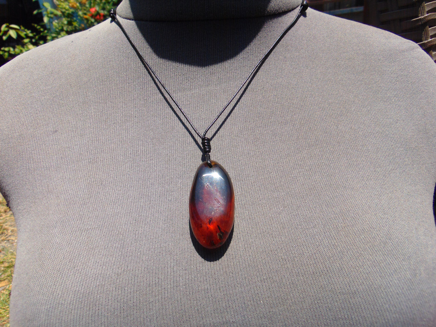 8 gr  Pendant Indonesian Blue Amber for Healing A19