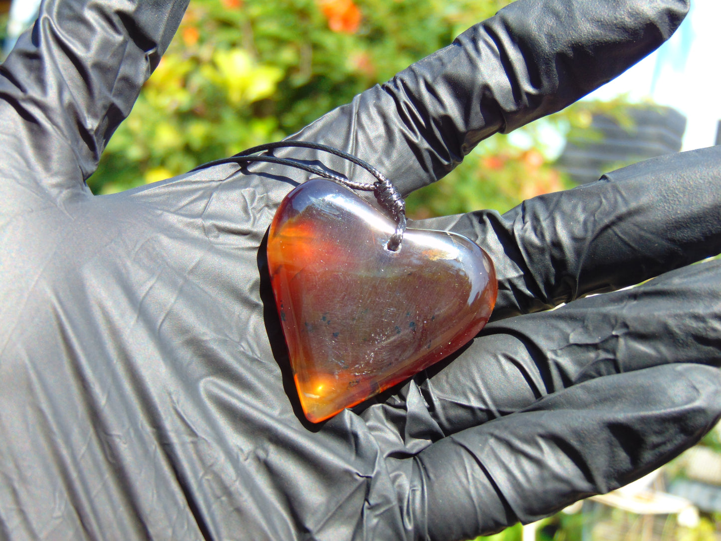 12 gr Heart Pendant Indonesian Blue Amber for Healing 26Y137