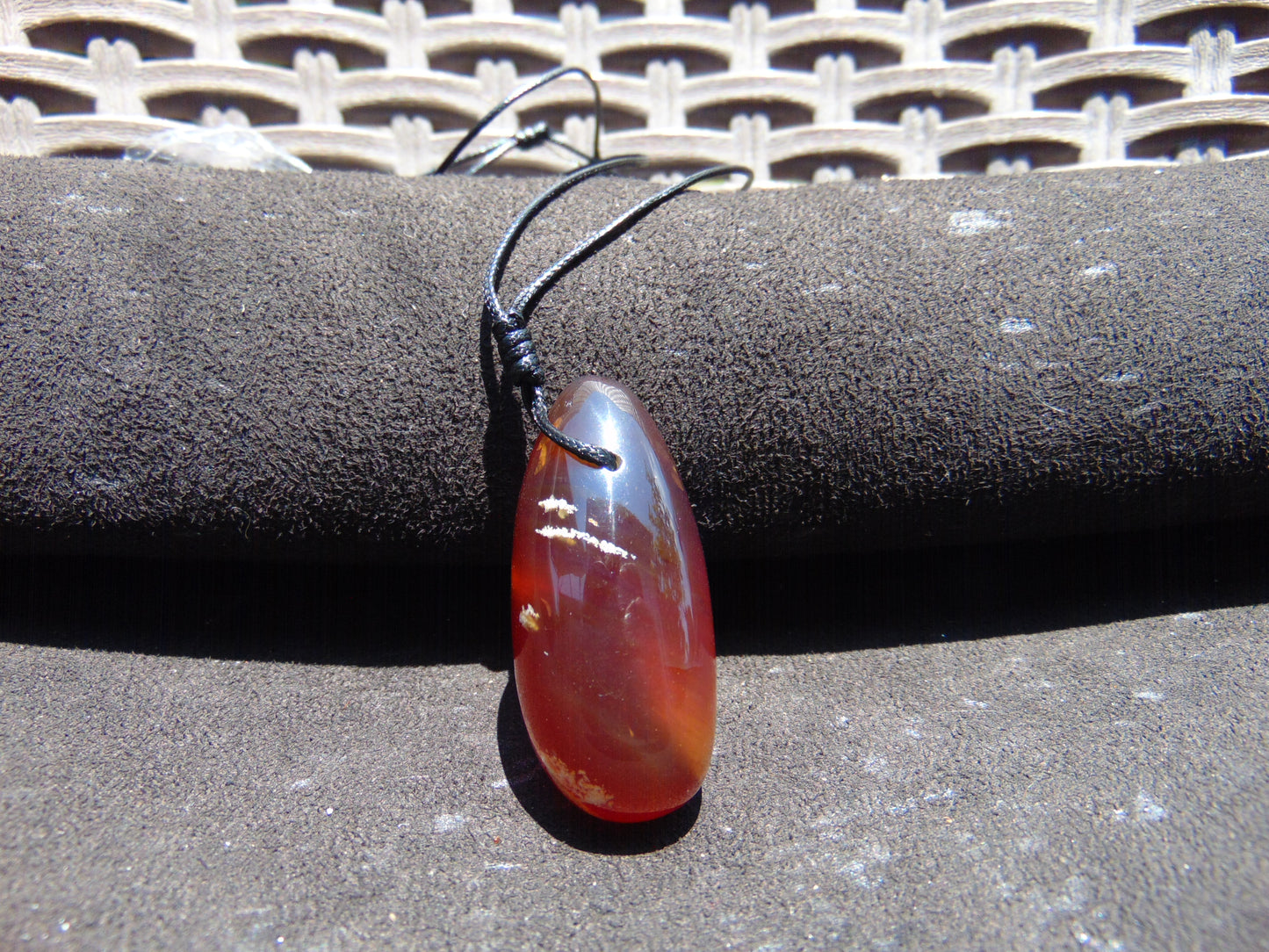 13 gr Teardrop Pendant Indonesian Amber for Healing 25N81
