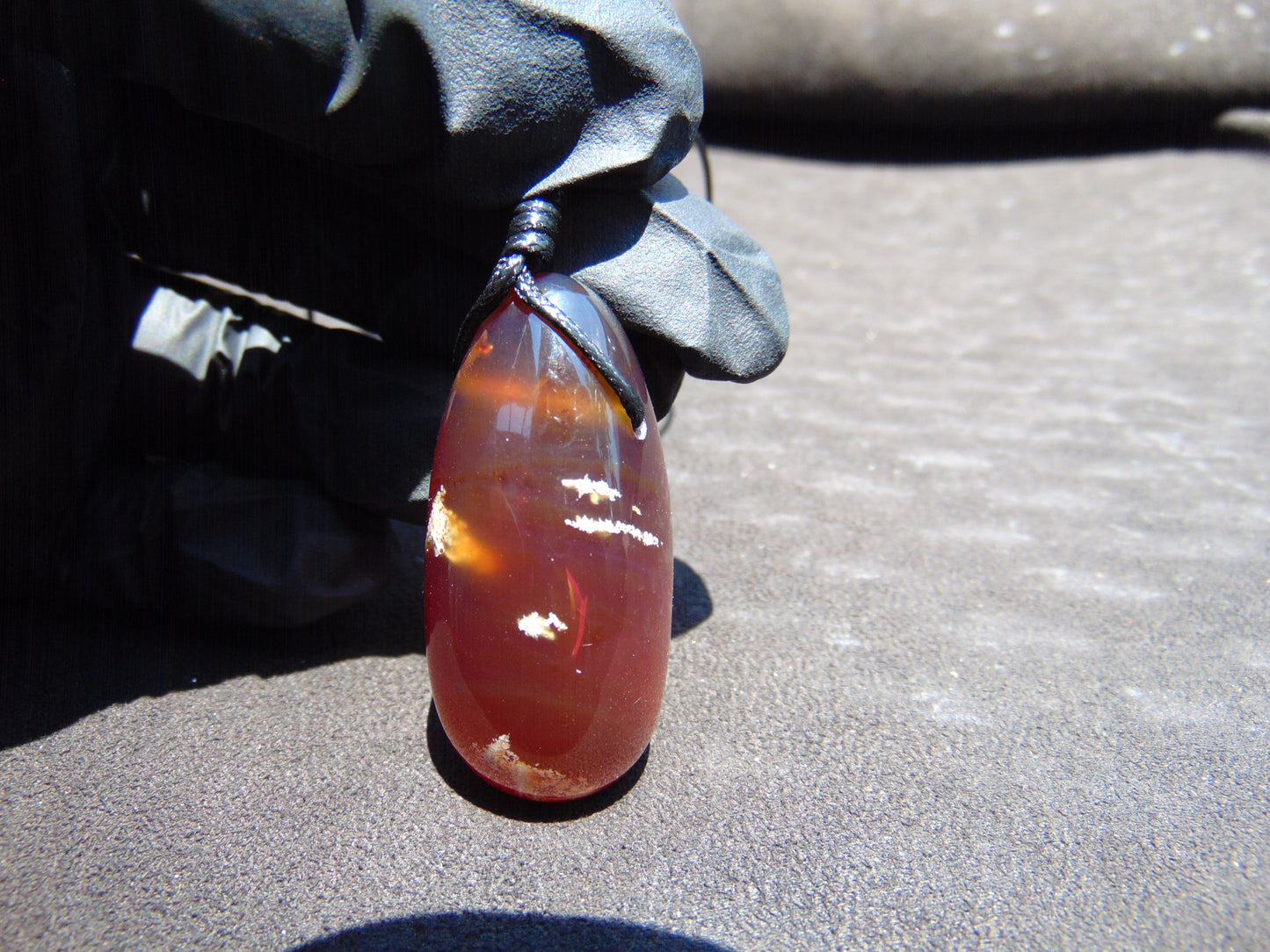 13 gr Teardrop Pendant Indonesian Amber for Healing 25N81