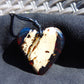 8 gr Heart Pendant Indonesian white blue Amber for Healing 26A206