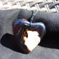 8 gr Heart Pendant Indonesian white blue Amber for Healing 26A206