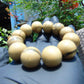 55 gram 12 Beads Mala Bracelet Indonesian Yellow Fragrant Amber 20 mm for Healing F12K1