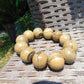 56 gram 12 Beads Mala Bracelet Indonesian Yellow Fragrant Amber 20 mm for Healing F12K2