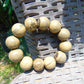 56 gram 12 Beads Mala Bracelet Indonesian Yellow Fragrant Amber 20 mm for Healing F12K2