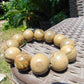 56 gram 12 Beads Mala Bracelet Indonesian Yellow Fragrant Amber 20 mm for Healing F12K2