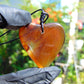 5 gr Heart Pendant Indonesian Crystal Amber for Healing 26Y122