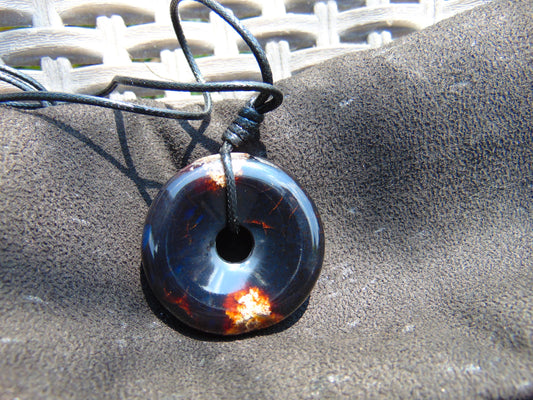 10 gr Donut Pendant Indonesian Blue Amber for Healing 25A119