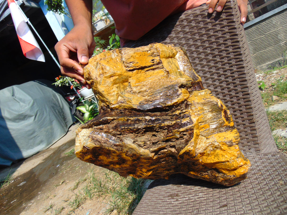 15000 gram Polished Indonesia Yellow Perfumed Aromatic Amber for Healing AYML1