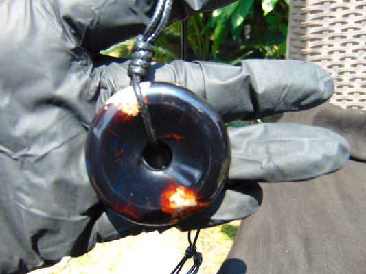 10 gr Donut Pendant Indonesian Blue Amber for Healing 25A119