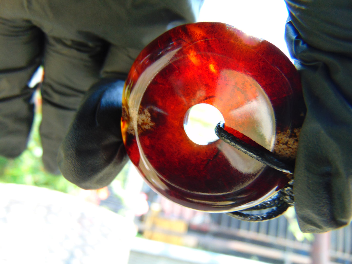 10 gr Donut Pendant Indonesian Blue Amber for Healing 25A119