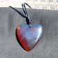 5 gr Heart Pendant Indonesian Red Blue Amber for Healing 25N229