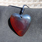 5 gr Heart Pendant Indonesian Red Blue Amber for Healing 25N229