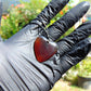 5 gr Heart Pendant Indonesian Red Blue Amber for Healing 25N229