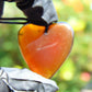 5 gr Heart Pendant Indonesian Red Blue Amber for Healing 25N229