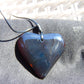 8 gr Heart Pendant Indonesian Black Red Blue Amber for Healing 26Y130
