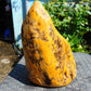 469 gram Polished Indonesia Yellow Fragrance Amber for Healing K640